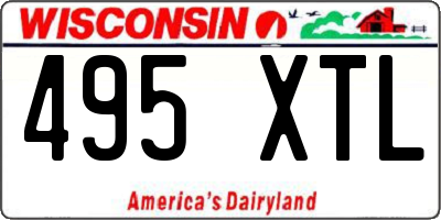 WI license plate 495XTL