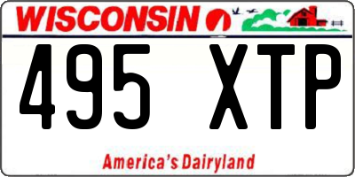 WI license plate 495XTP