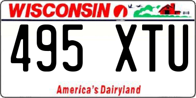 WI license plate 495XTU