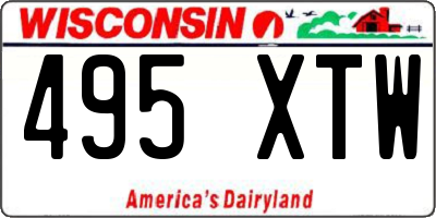 WI license plate 495XTW