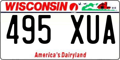 WI license plate 495XUA