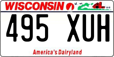 WI license plate 495XUH