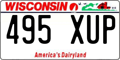 WI license plate 495XUP