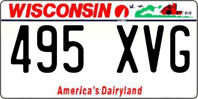 WI license plate 495XVG
