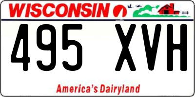 WI license plate 495XVH
