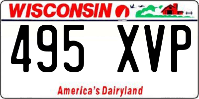 WI license plate 495XVP
