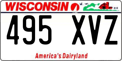 WI license plate 495XVZ