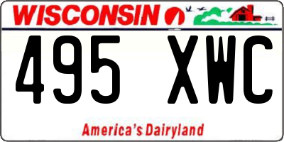 WI license plate 495XWC