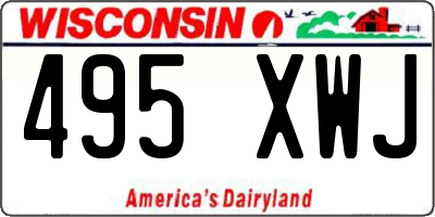 WI license plate 495XWJ
