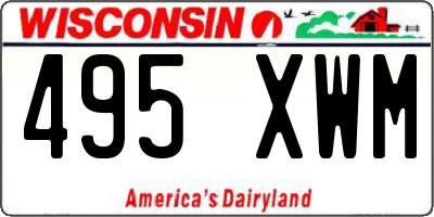 WI license plate 495XWM