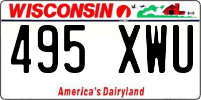 WI license plate 495XWU