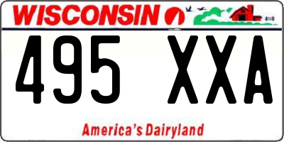 WI license plate 495XXA