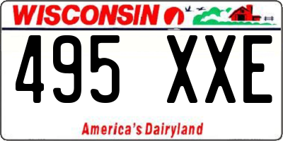WI license plate 495XXE