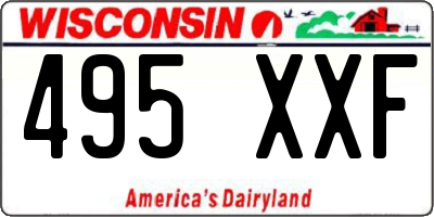 WI license plate 495XXF