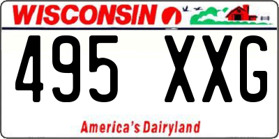 WI license plate 495XXG
