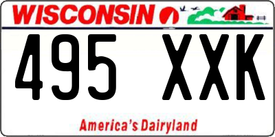 WI license plate 495XXK