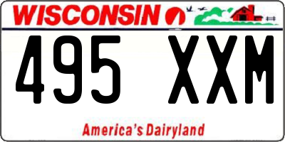 WI license plate 495XXM