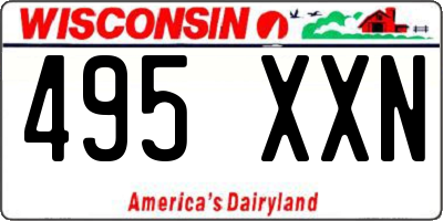 WI license plate 495XXN