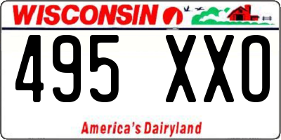 WI license plate 495XXO
