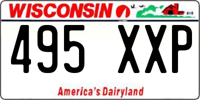 WI license plate 495XXP
