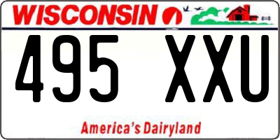 WI license plate 495XXU
