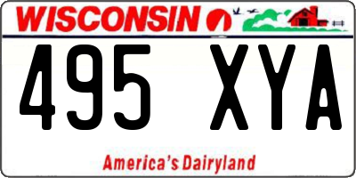 WI license plate 495XYA