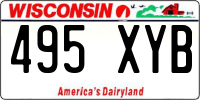 WI license plate 495XYB