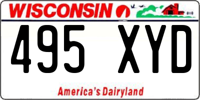 WI license plate 495XYD