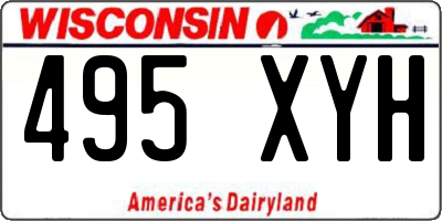 WI license plate 495XYH