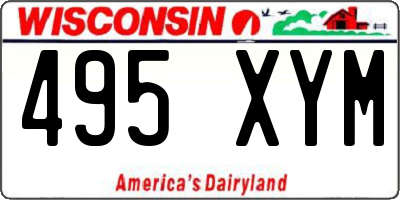 WI license plate 495XYM
