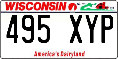 WI license plate 495XYP