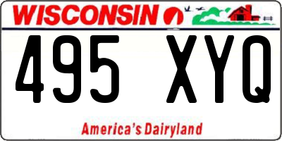 WI license plate 495XYQ