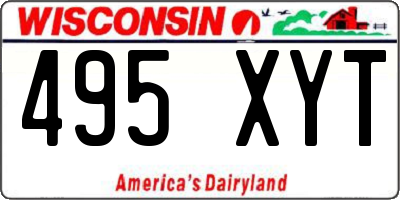 WI license plate 495XYT