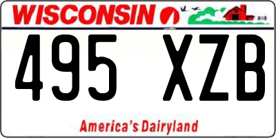 WI license plate 495XZB