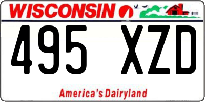 WI license plate 495XZD