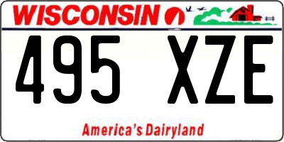 WI license plate 495XZE