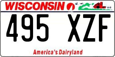 WI license plate 495XZF