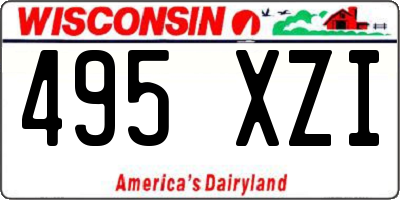WI license plate 495XZI