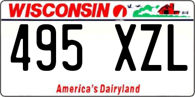 WI license plate 495XZL
