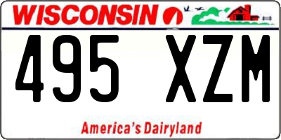 WI license plate 495XZM