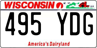 WI license plate 495YDG