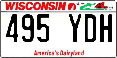 WI license plate 495YDH