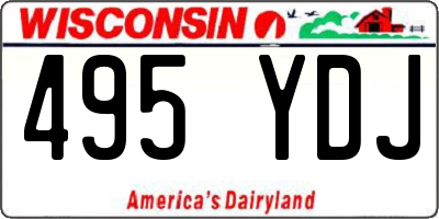 WI license plate 495YDJ