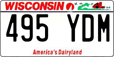 WI license plate 495YDM