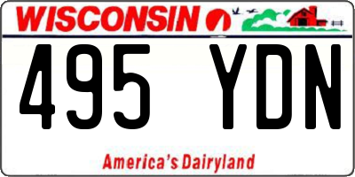 WI license plate 495YDN