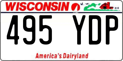 WI license plate 495YDP