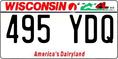 WI license plate 495YDQ