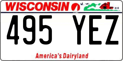 WI license plate 495YEZ
