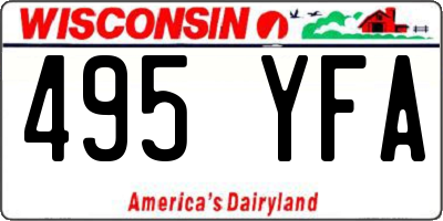 WI license plate 495YFA