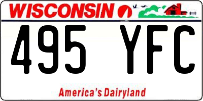 WI license plate 495YFC